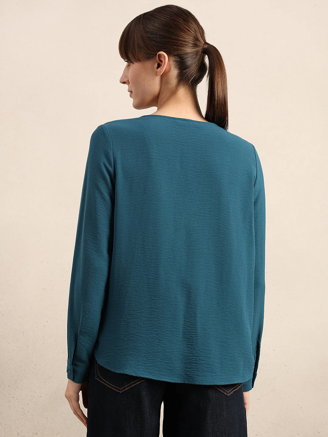 Blue V-Neck Top - Image 4