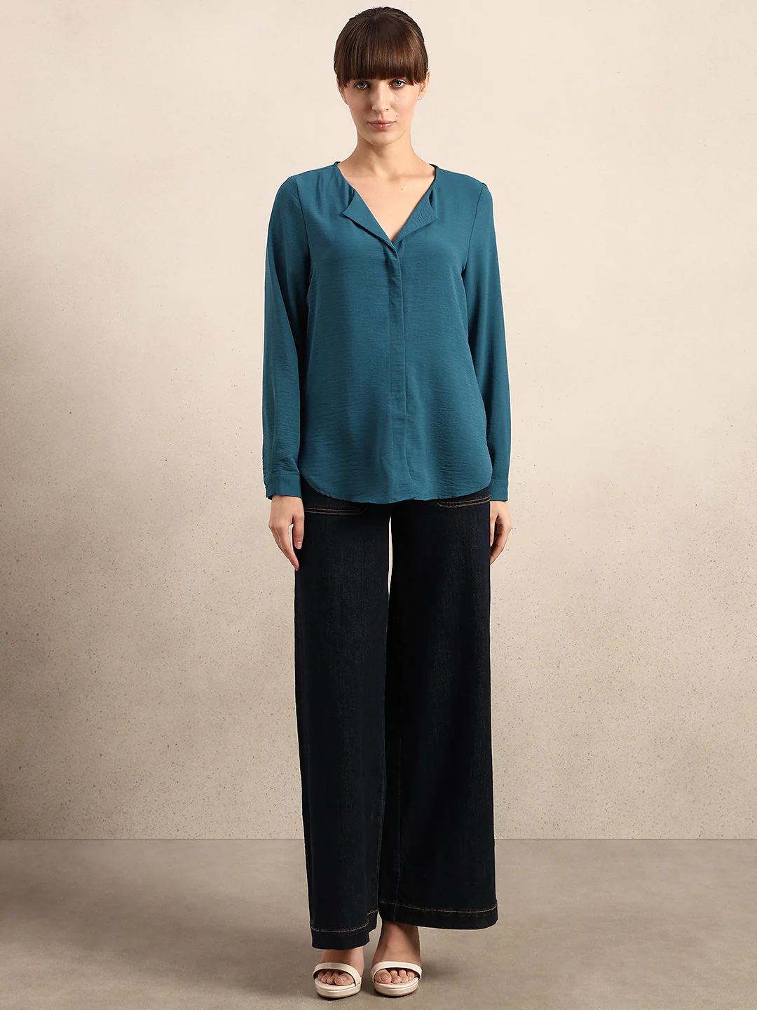 Blue V-Neck Top - Image 5