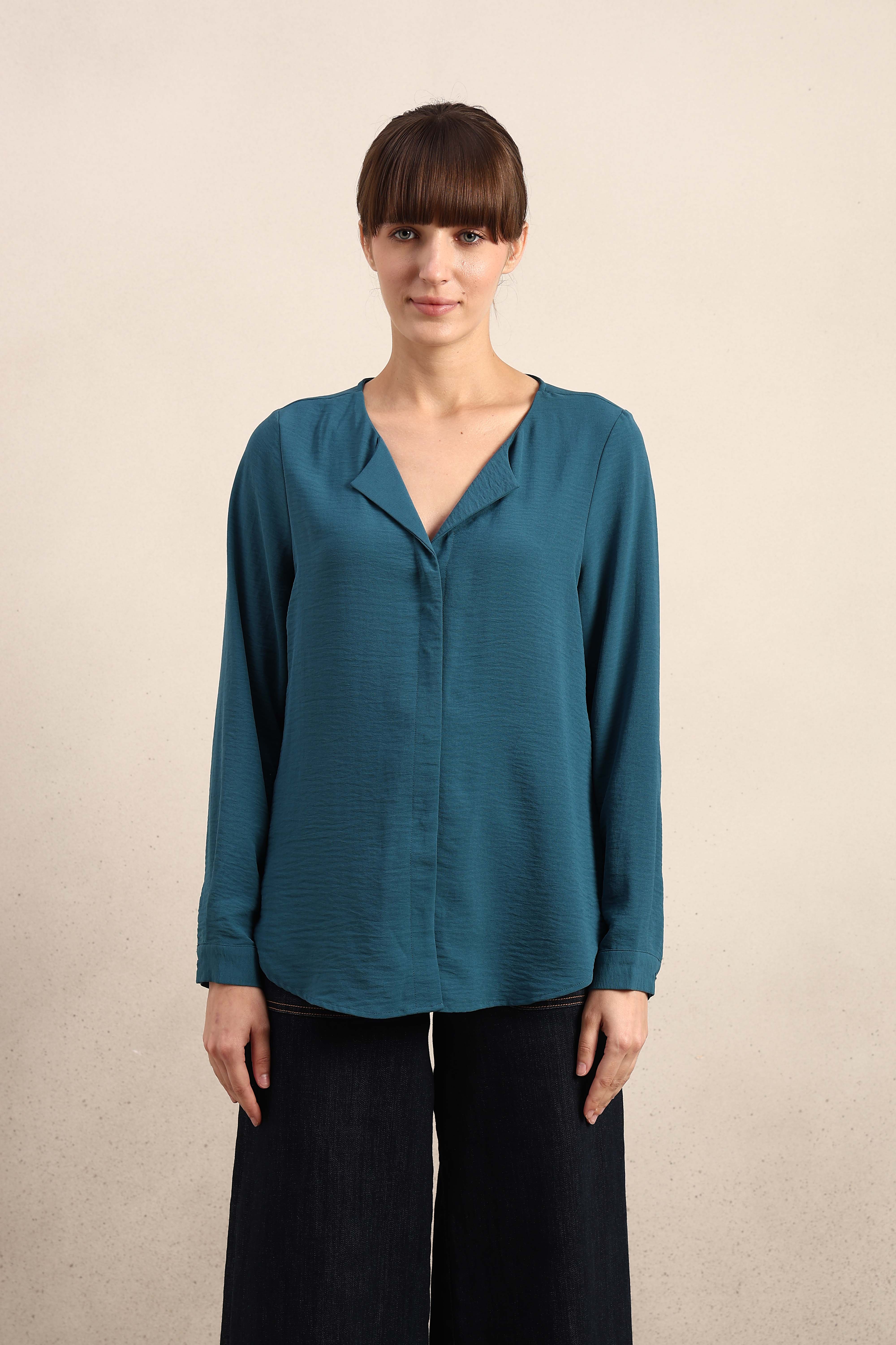 Blue V-Neck Top - Image 9