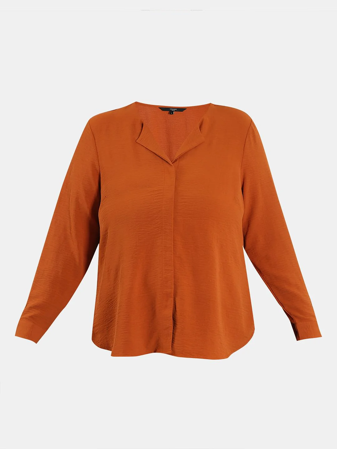 Curve Orange V Neck Shirt - Image 7