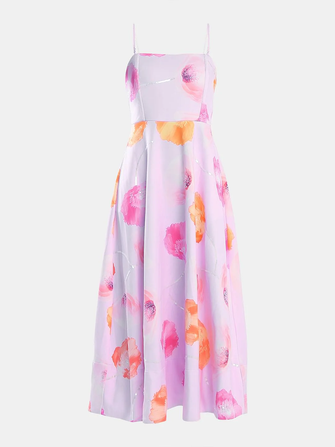 Marquee Pink Floral Midi Dress - Image 7
