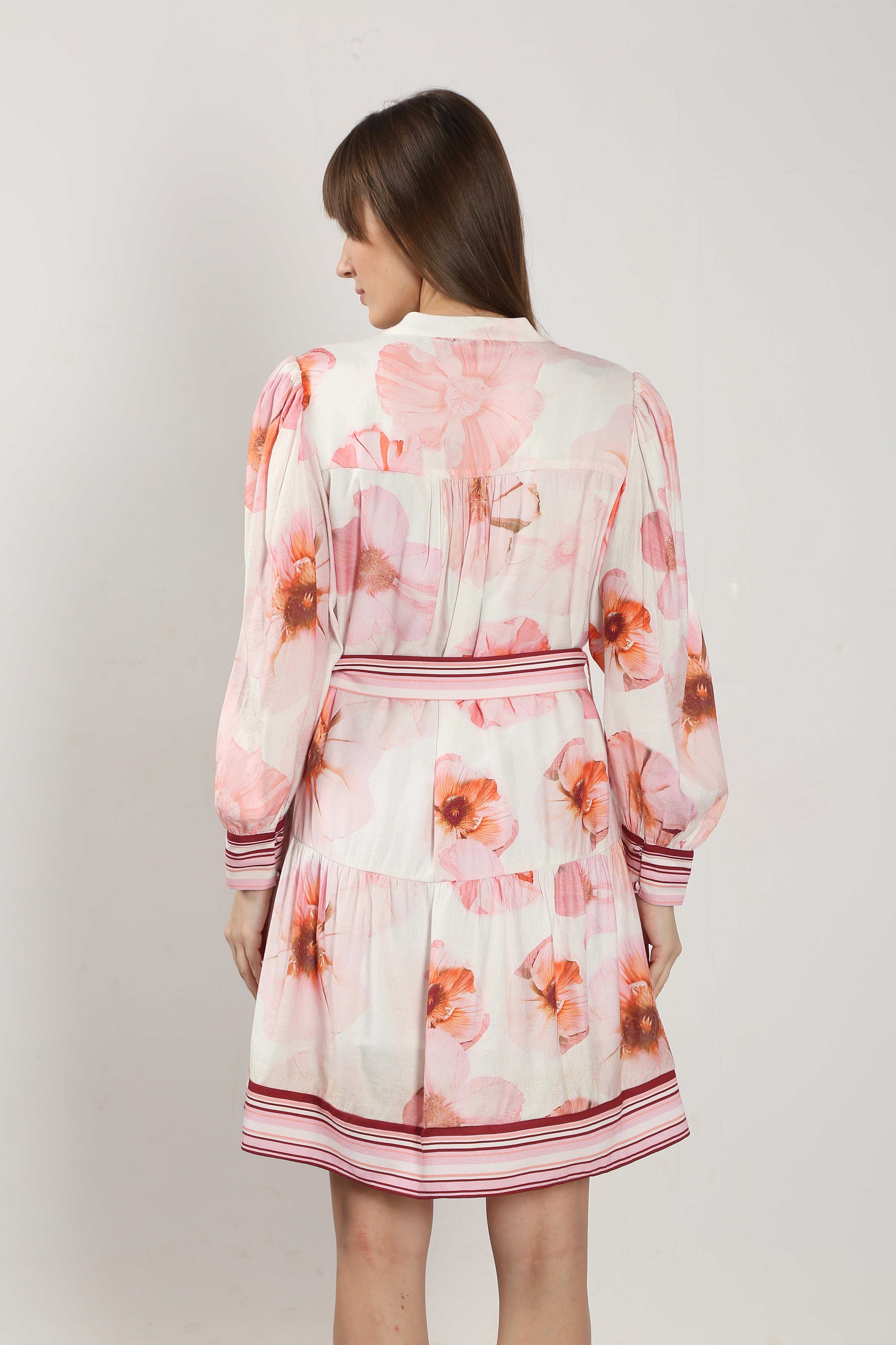 Vero Moda White Floral Print Shirt Dress - Image 10