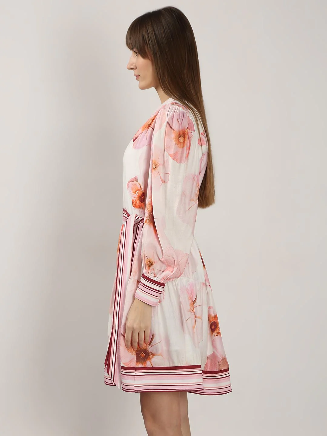Vero Moda White Floral Print Shirt Dress - Image 4