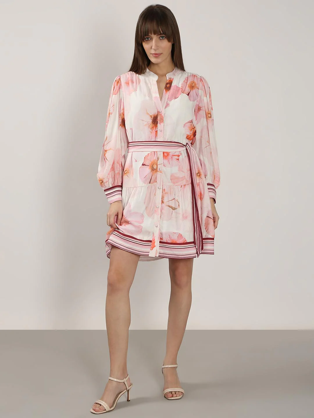 Vero Moda White Floral Print Shirt Dress - Image 5
