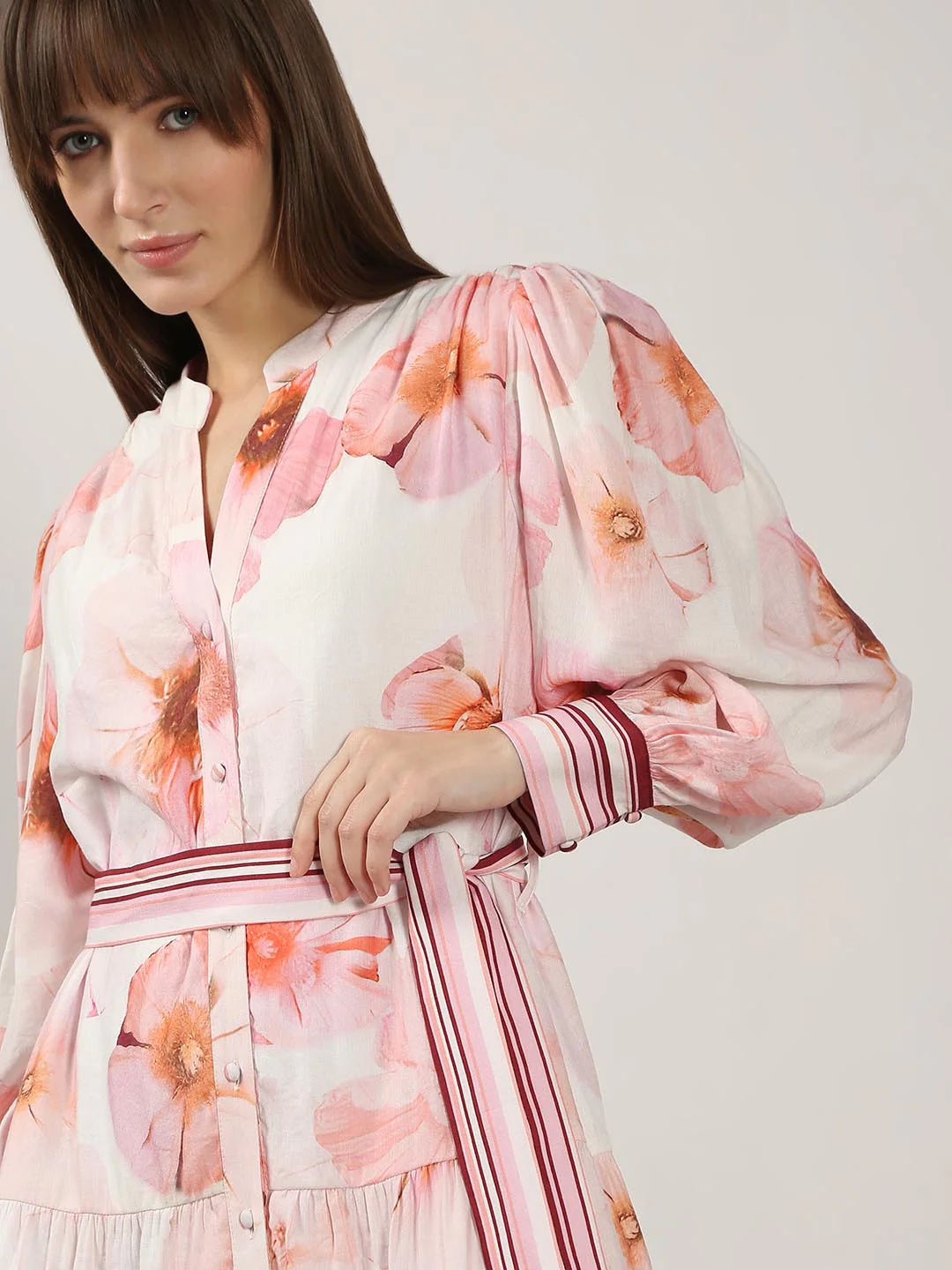 Vero Moda White Floral Print Shirt Dress - Image 6