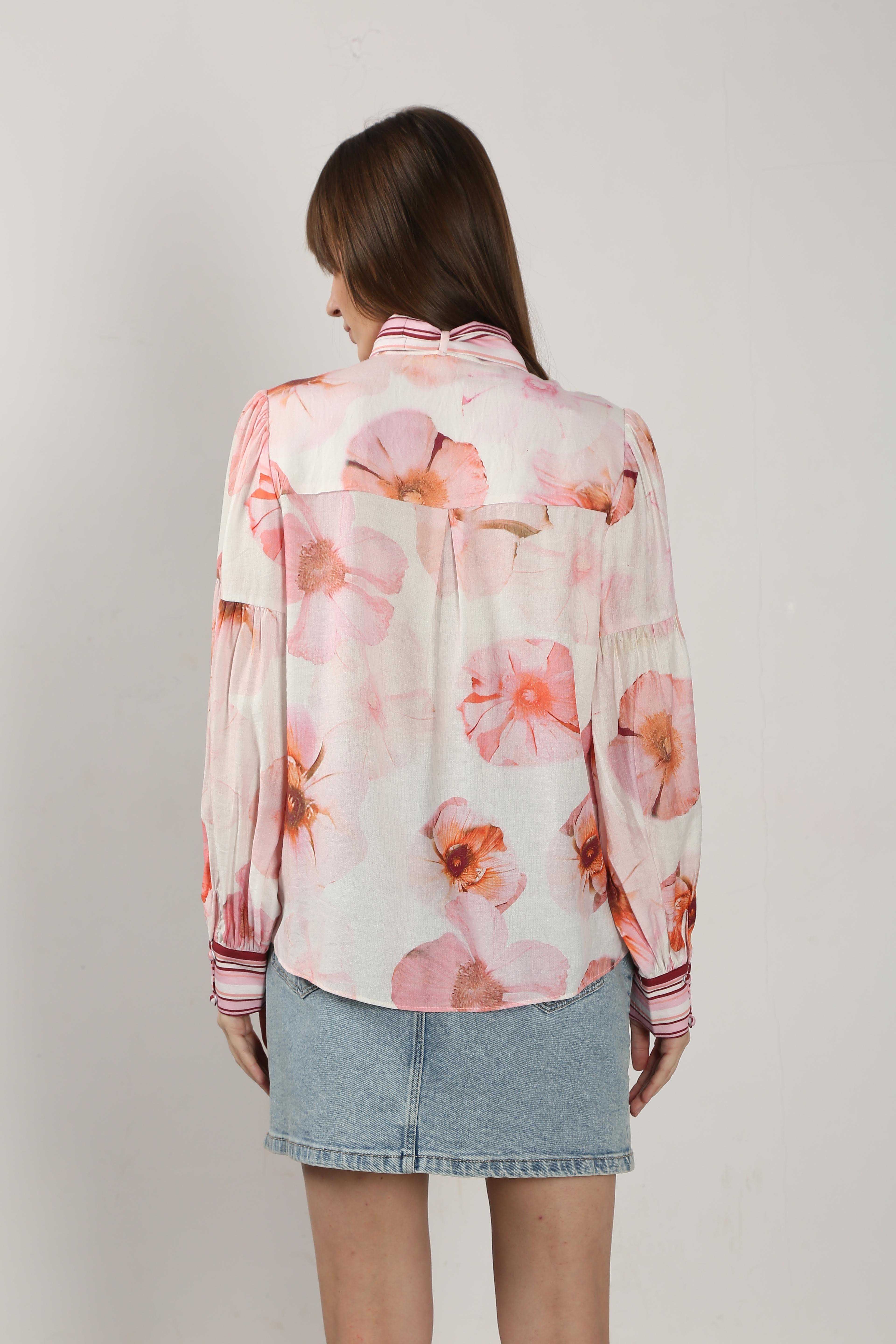 Vero Moda White Floral Print Shirt - Image 10