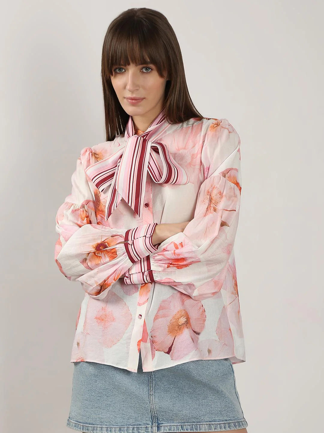 Vero Moda White Floral Print Shirt - Image 2