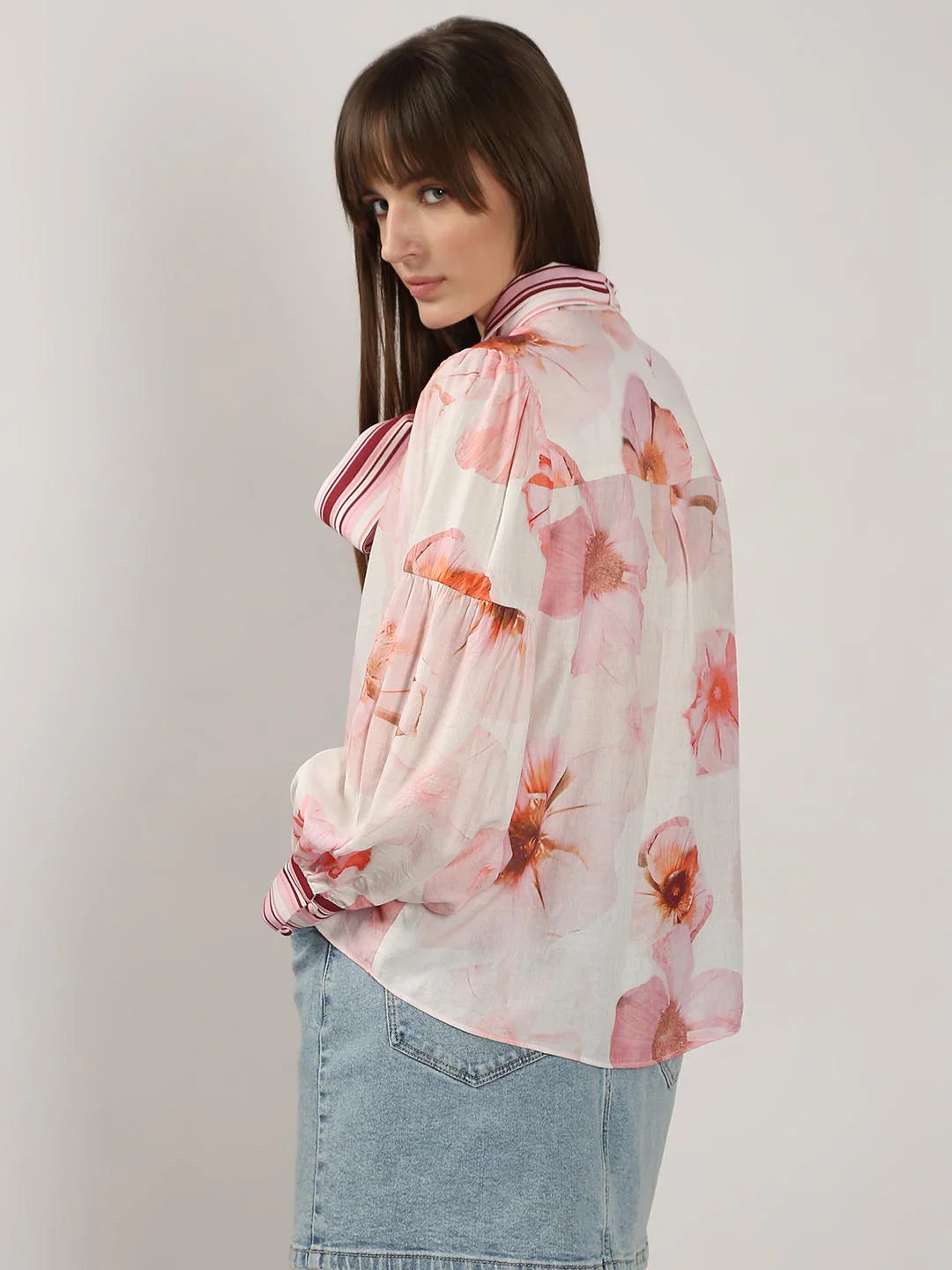 Vero Moda White Floral Print Shirt - Image 3