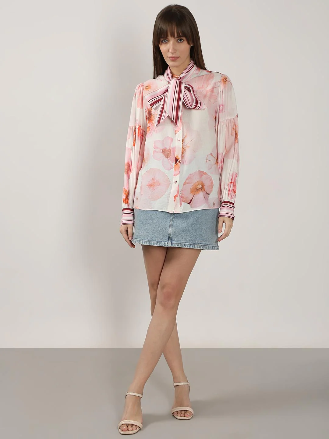 Vero Moda White Floral Print Shirt - Image 5
