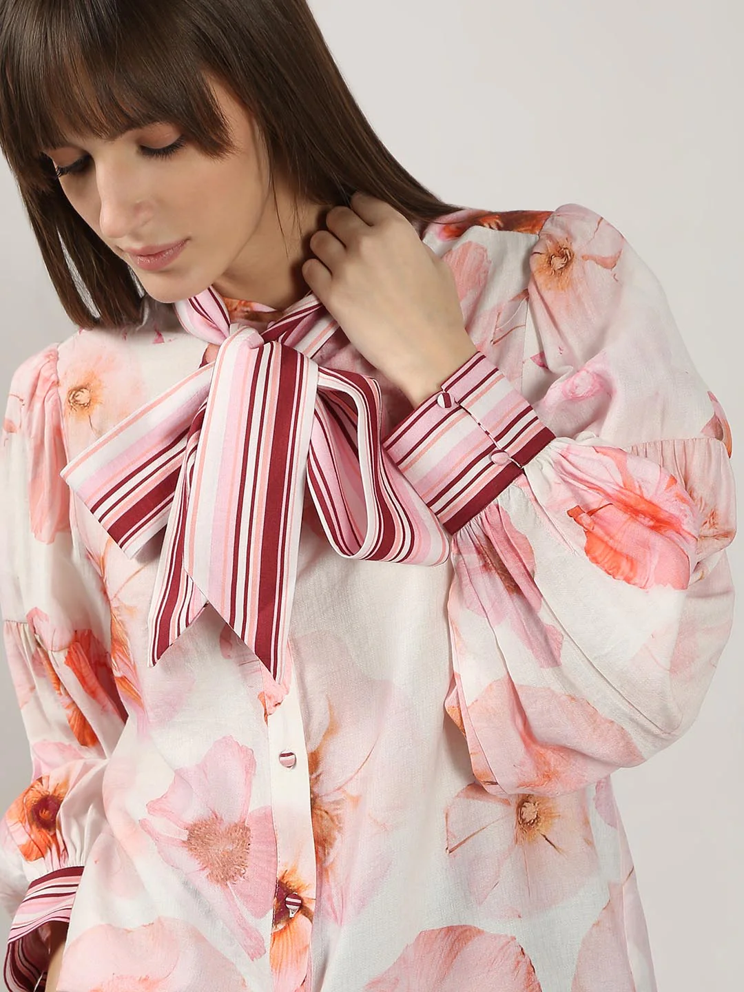 Vero Moda White Floral Print Shirt - Image 6