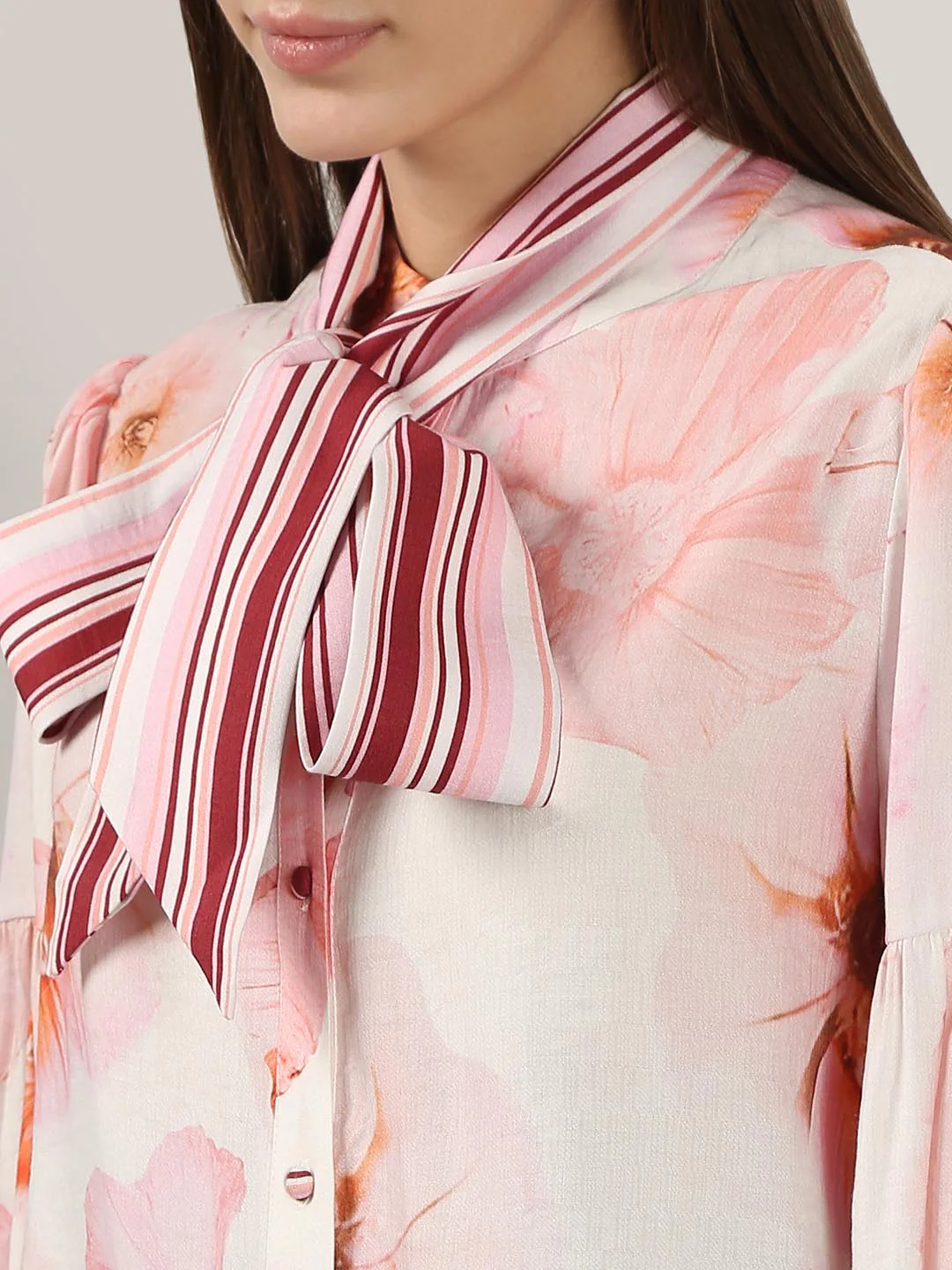 Vero Moda White Floral Print Shirt - Image 8