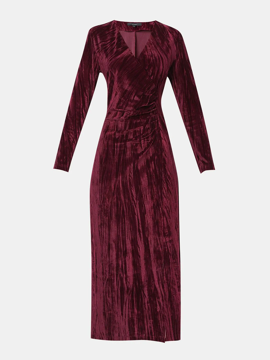 Maroon Velvet Dress - Image 7