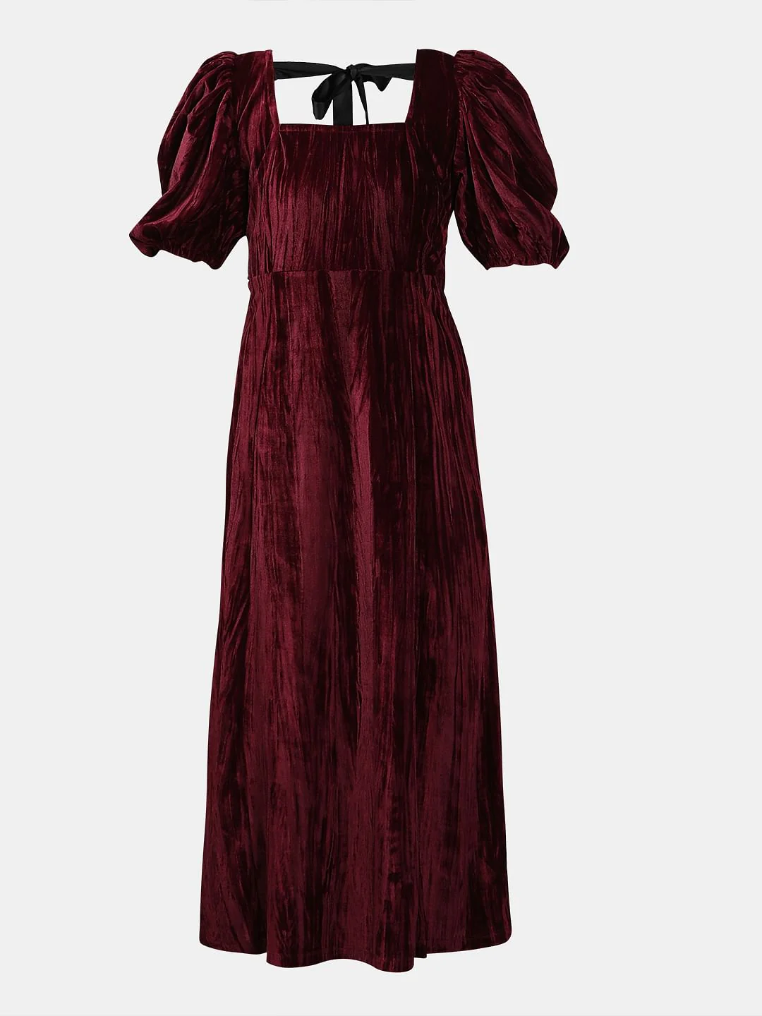 Maroon Velvet Shift Dress - Image 7