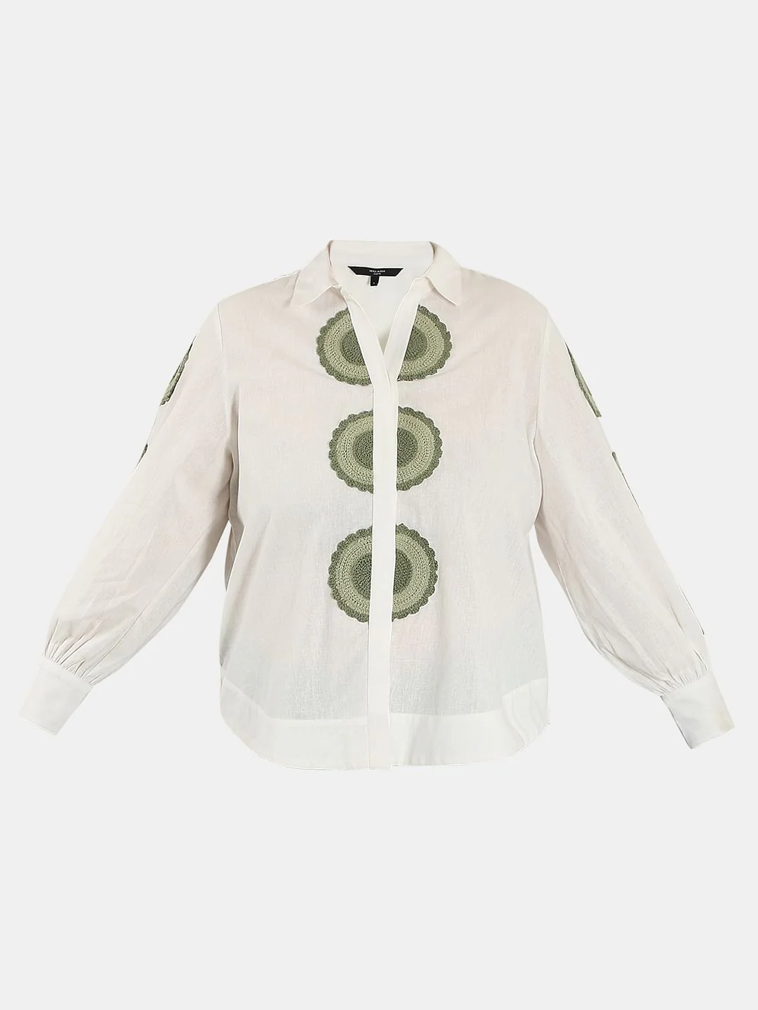 Curve White Printed Cotton Shirt - Image 7
