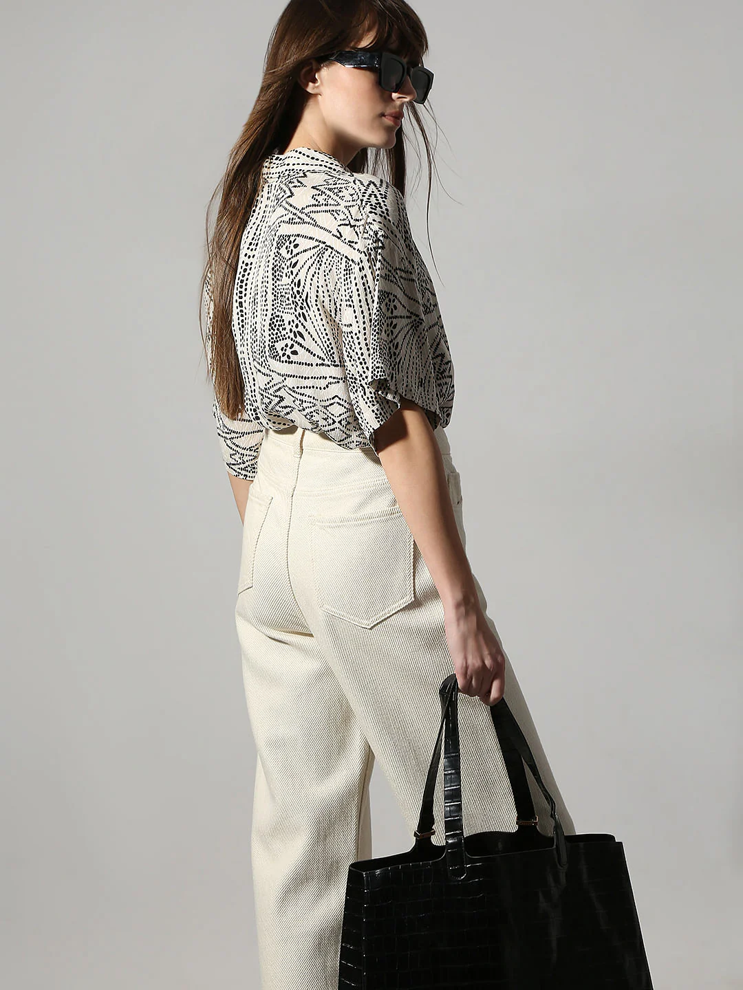 Beige Printed Shirt
