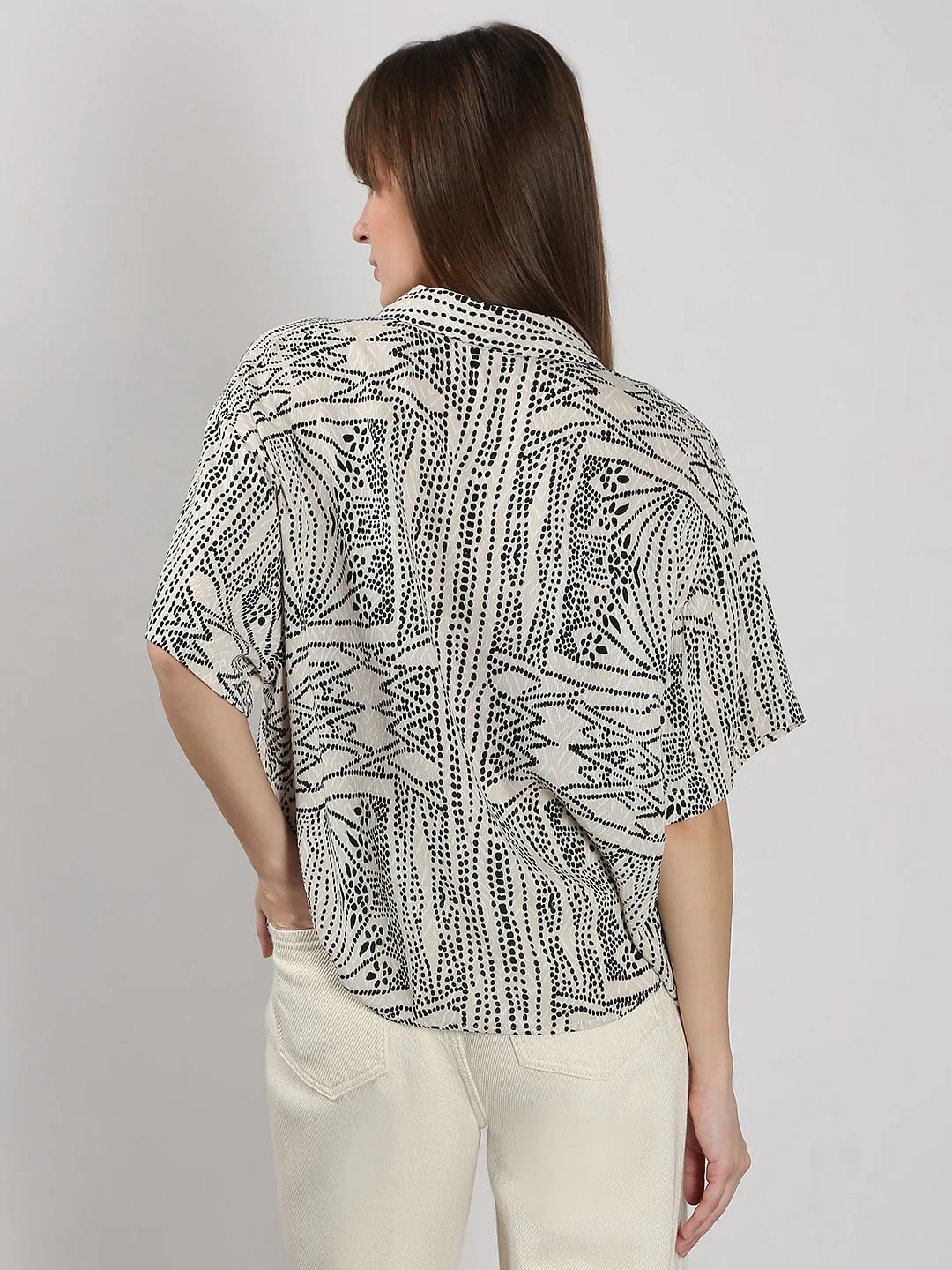 Beige Printed Shirt - Image 4