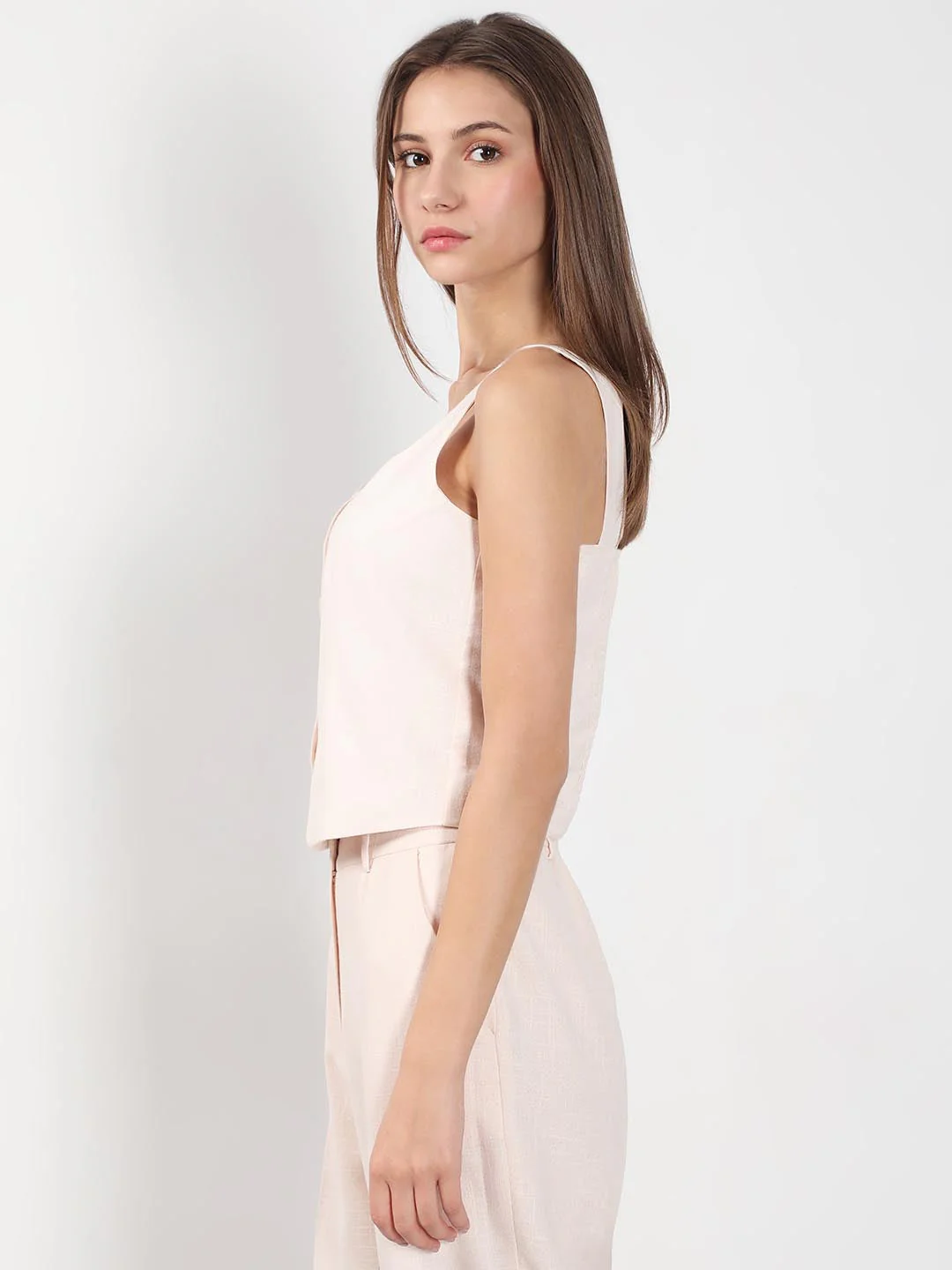 Vero Moda Cream Waistcoat - Image 4