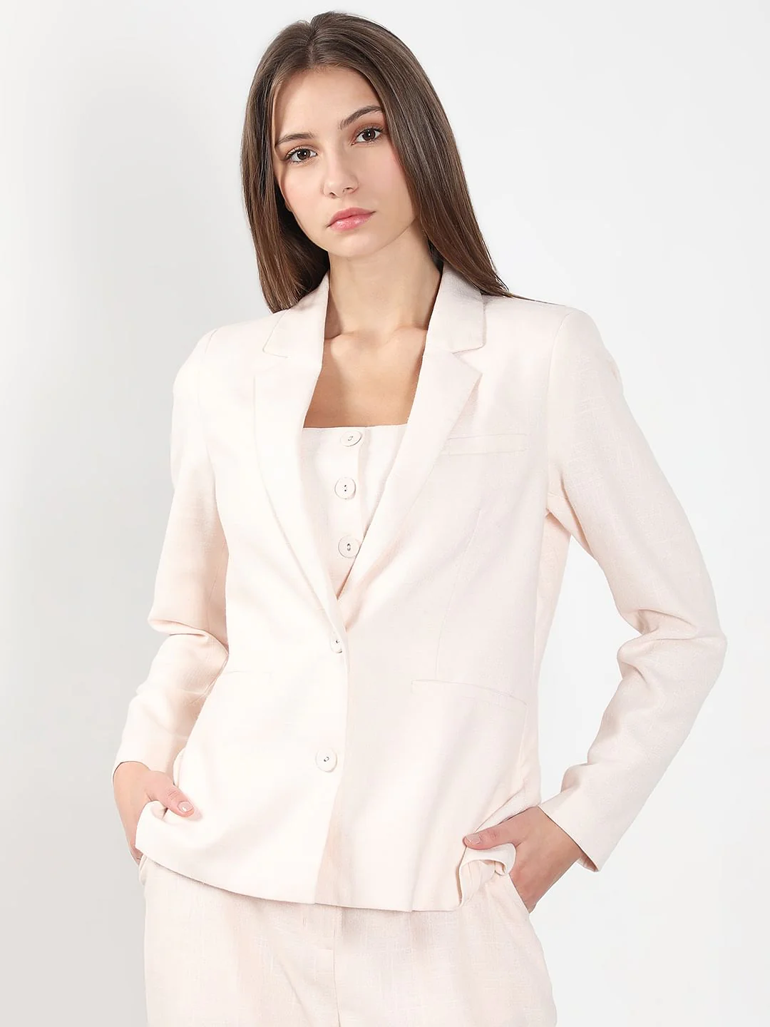 Light Pink Tailored Blazer - Image 2