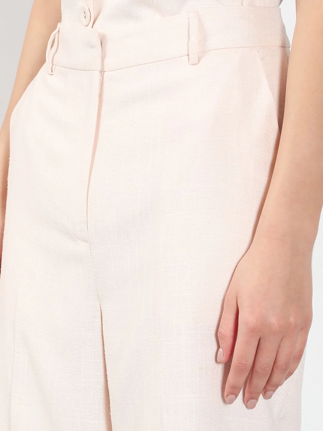 Light Pink High Rise Tailored Pants - Image 8