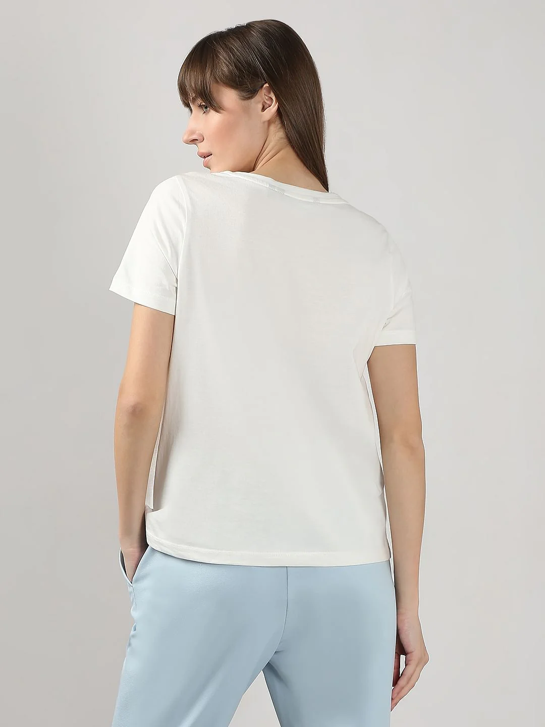 White Printed T-Shirt - Image 5