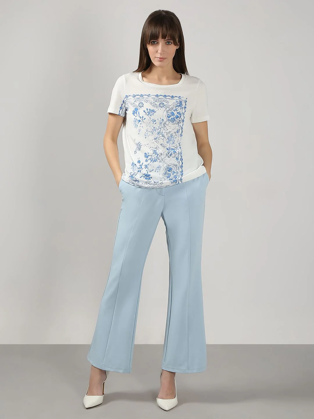 White Printed T-Shirt - Image 6