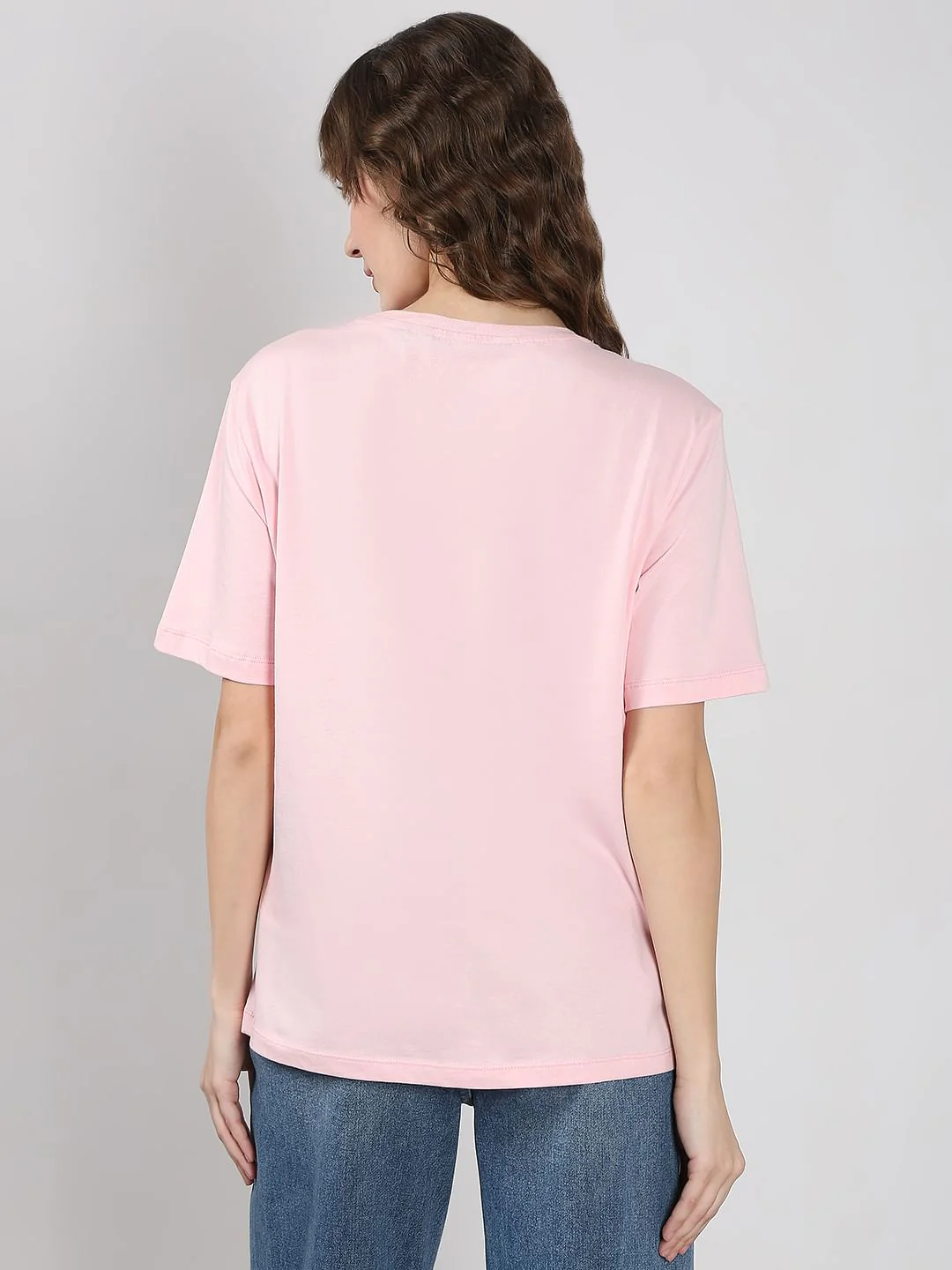 Pink Printed Cotton T-Shirt - Image 4