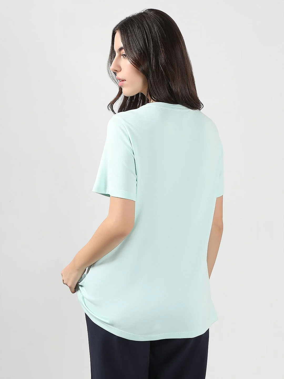 Mint Green Embroidered T-Shirt - Image 4
