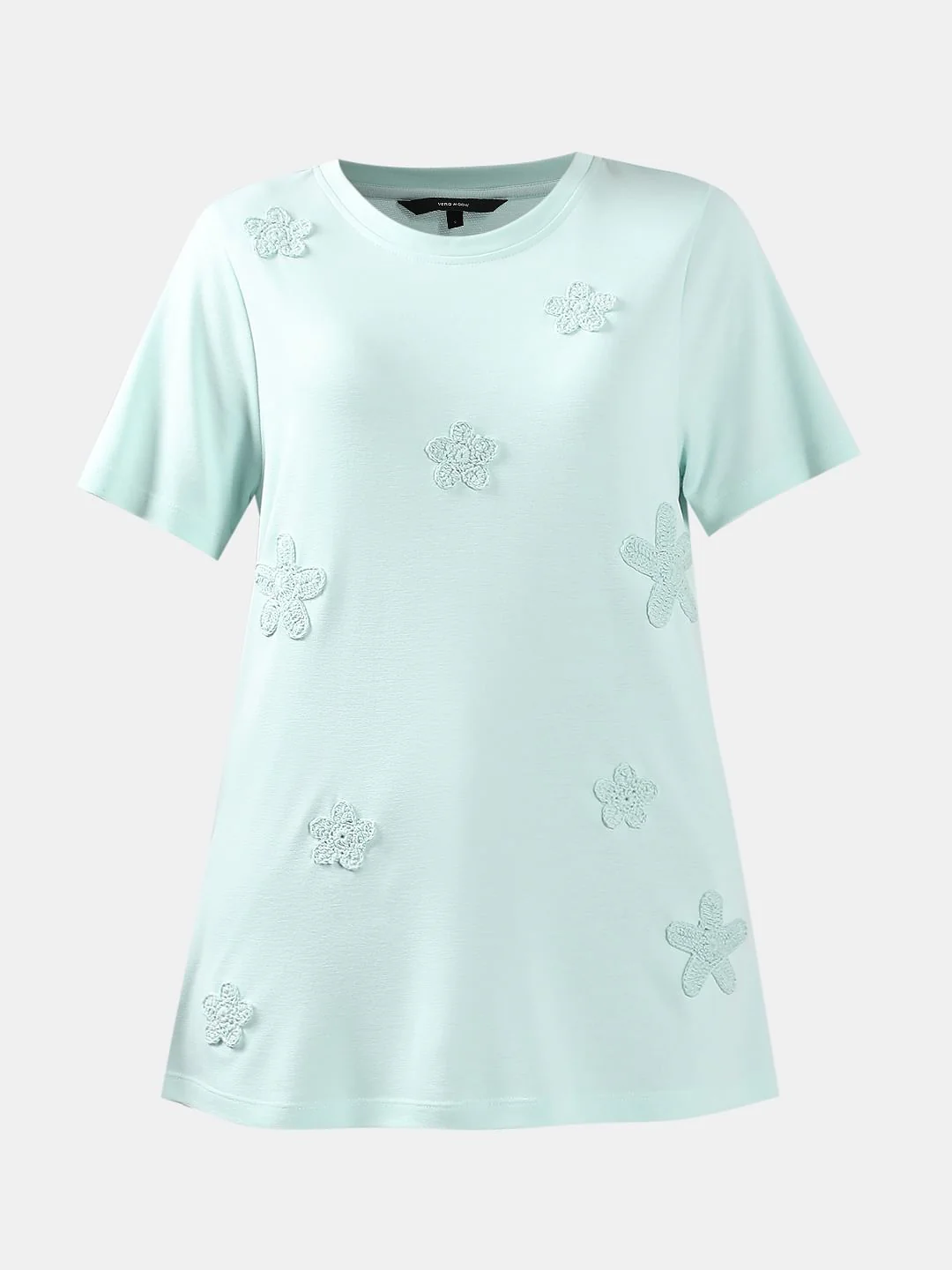 Mint Green Embroidered T-Shirt - Image 7