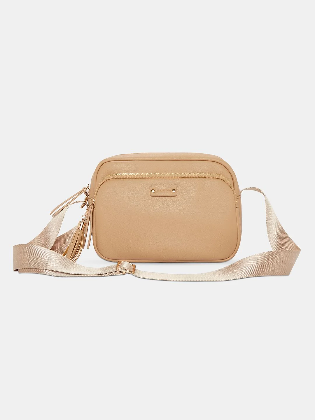 Tan Rectangular Sling Bag - Image 2