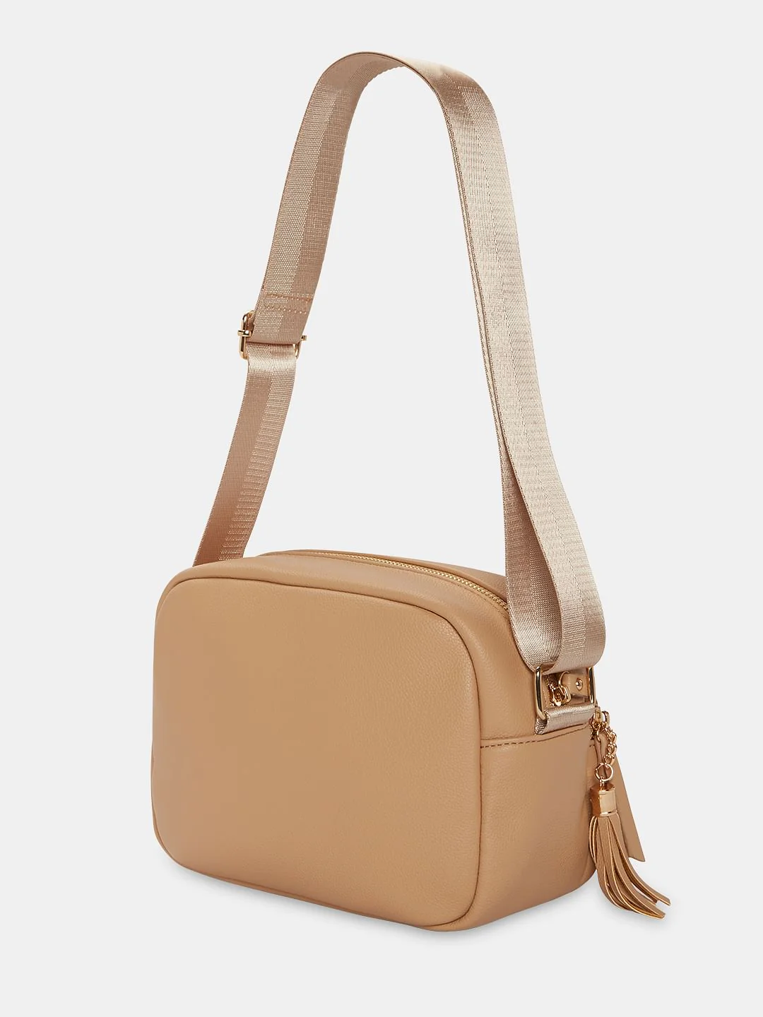 Tan Rectangular Sling Bag - Image 3