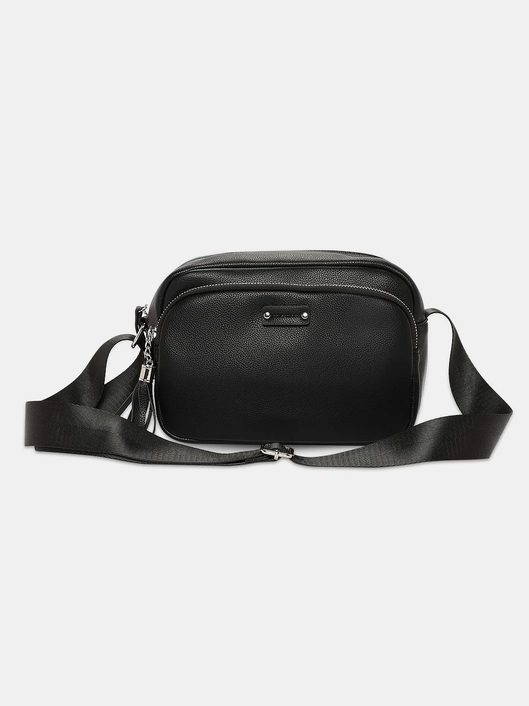 Black Rectangular Sling Bag - Image 2