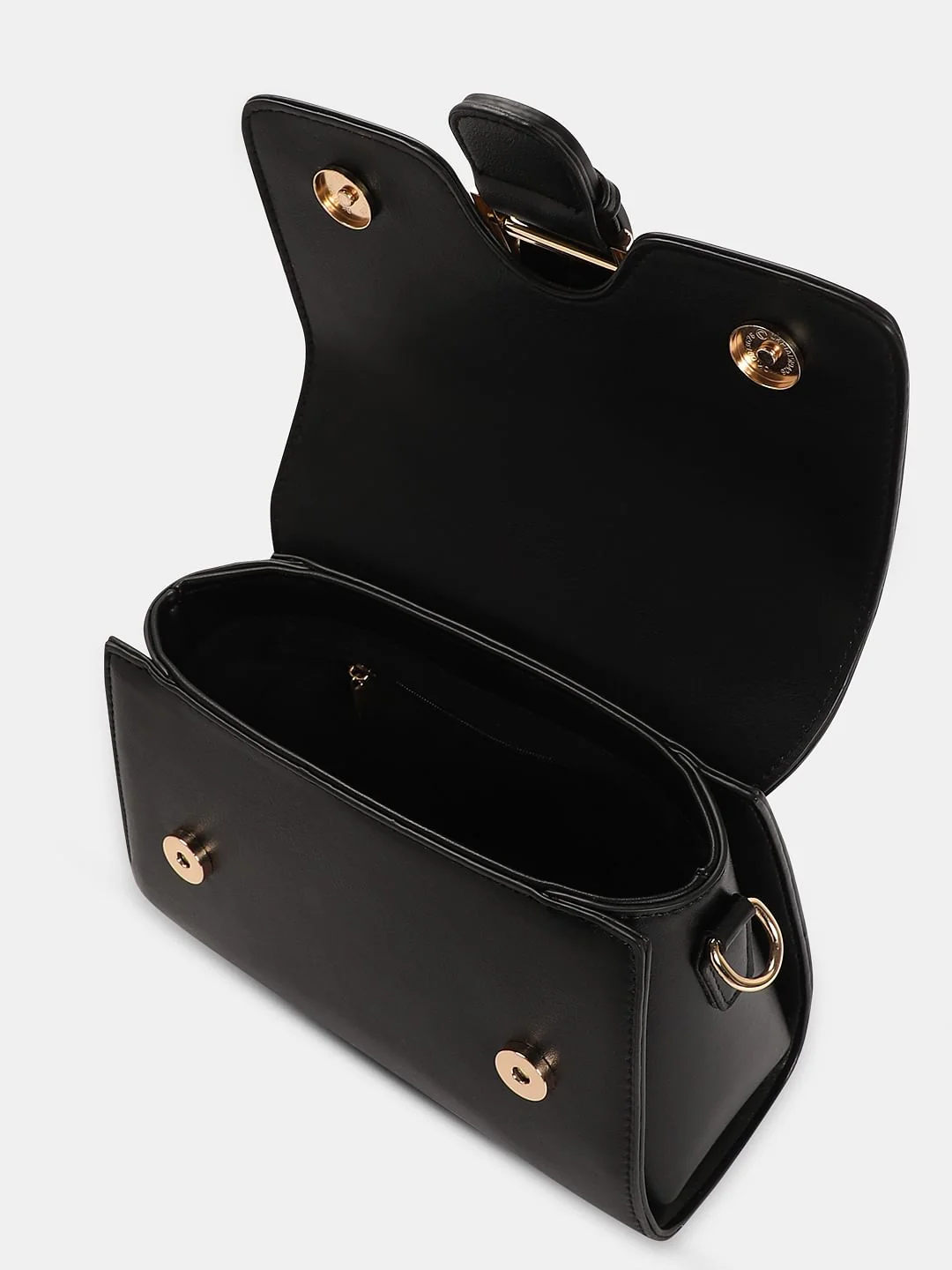 Black Scarf Detail Sling Bag - Image 5