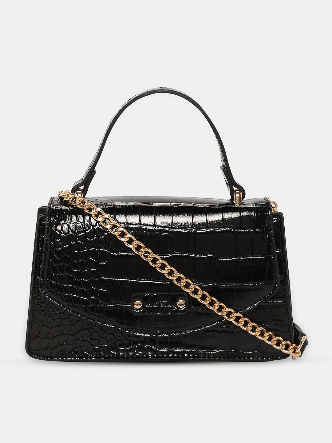 Black Textured Sling Bag - Image 2