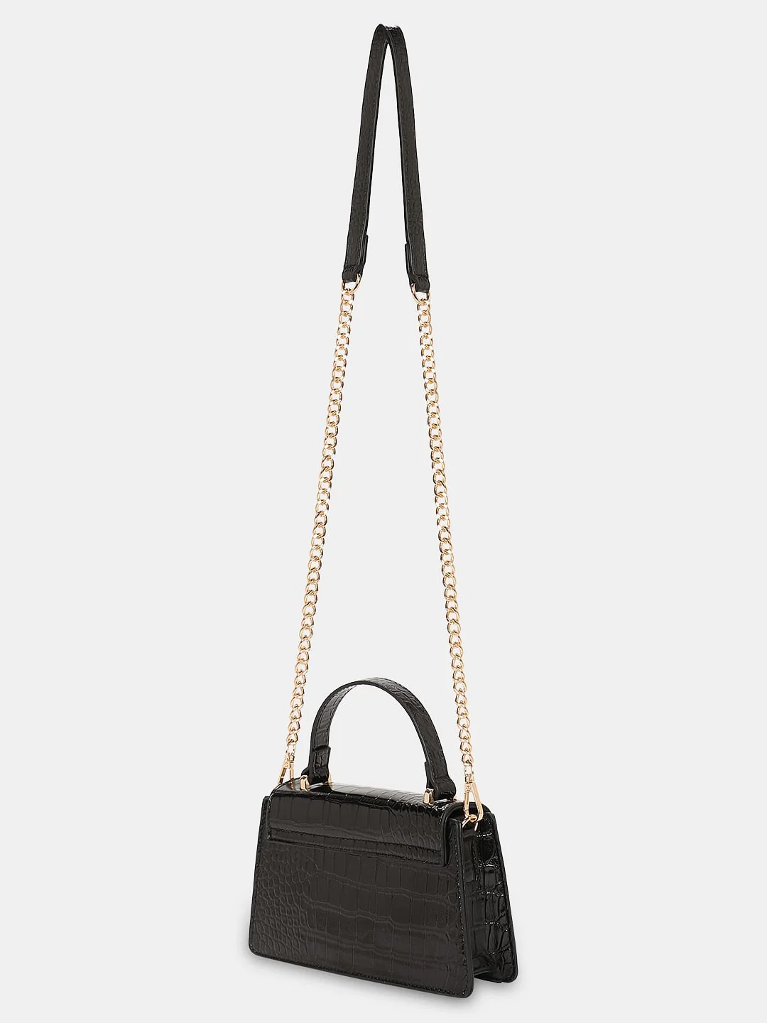 Black Textured Sling Bag - Image 3