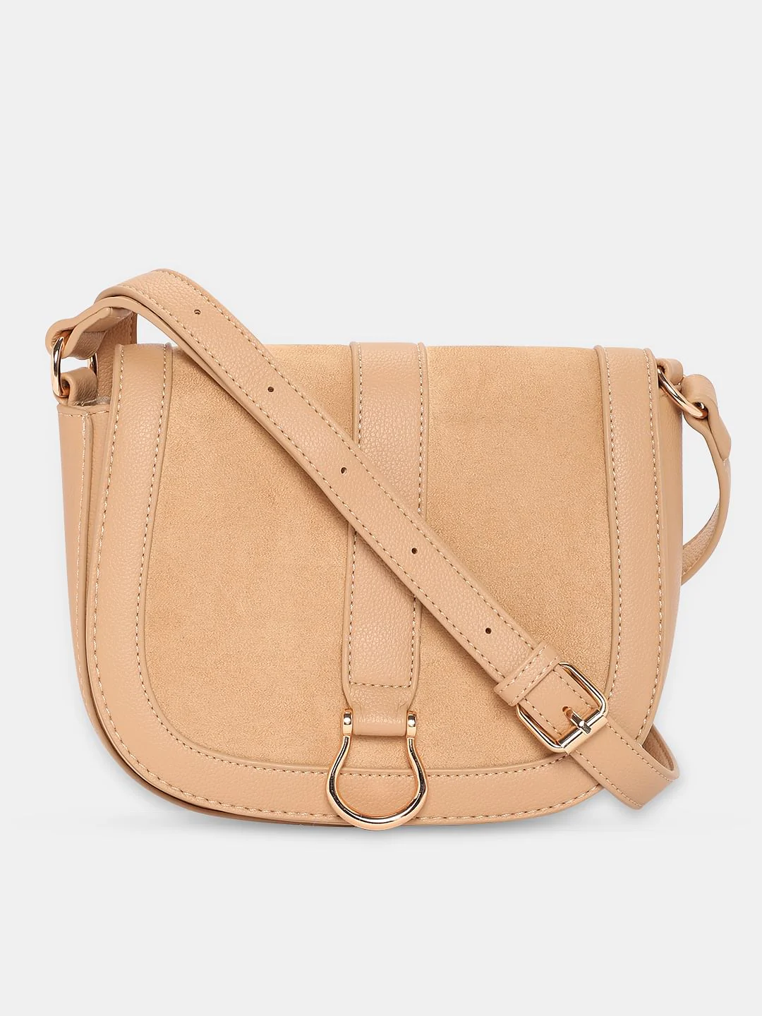 Tan U-Shaped Sling Bag - Image 2