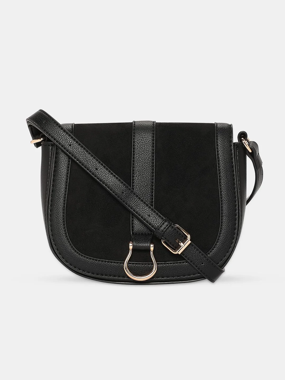 Black U-Shaped Sling Bag - Image 2