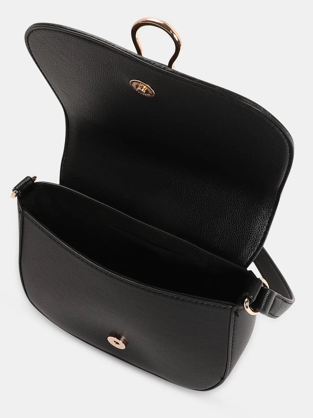 Black U-Shaped Sling Bag - Image 5