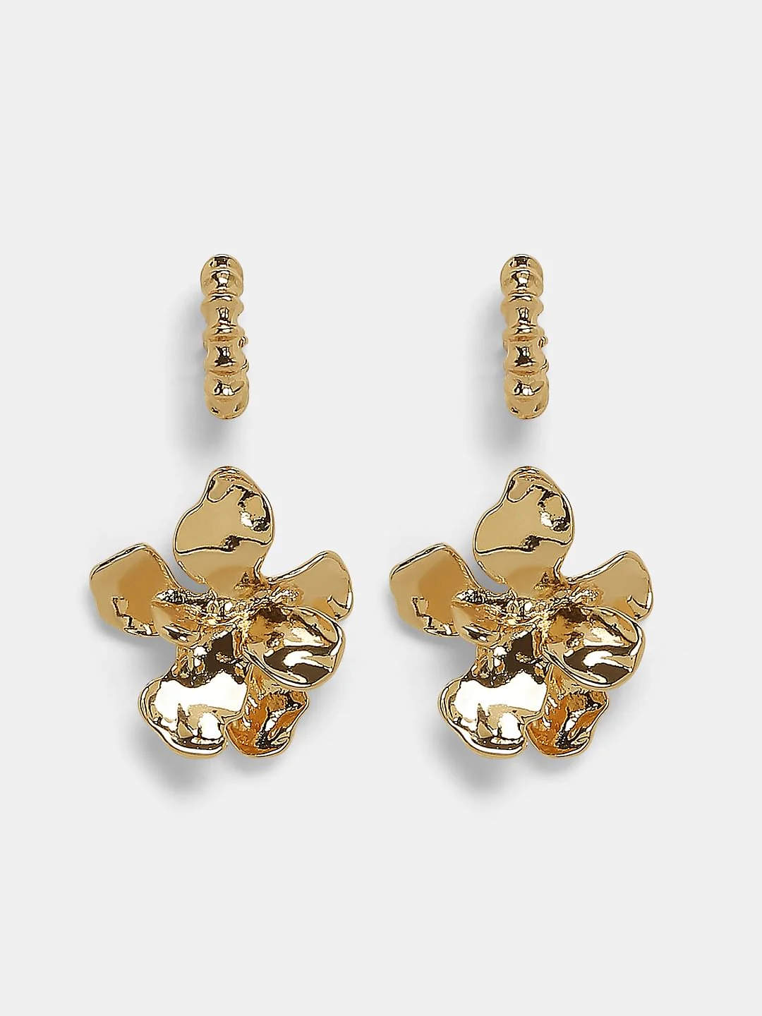 Pack Of 2 Golden Earrings - Image 2