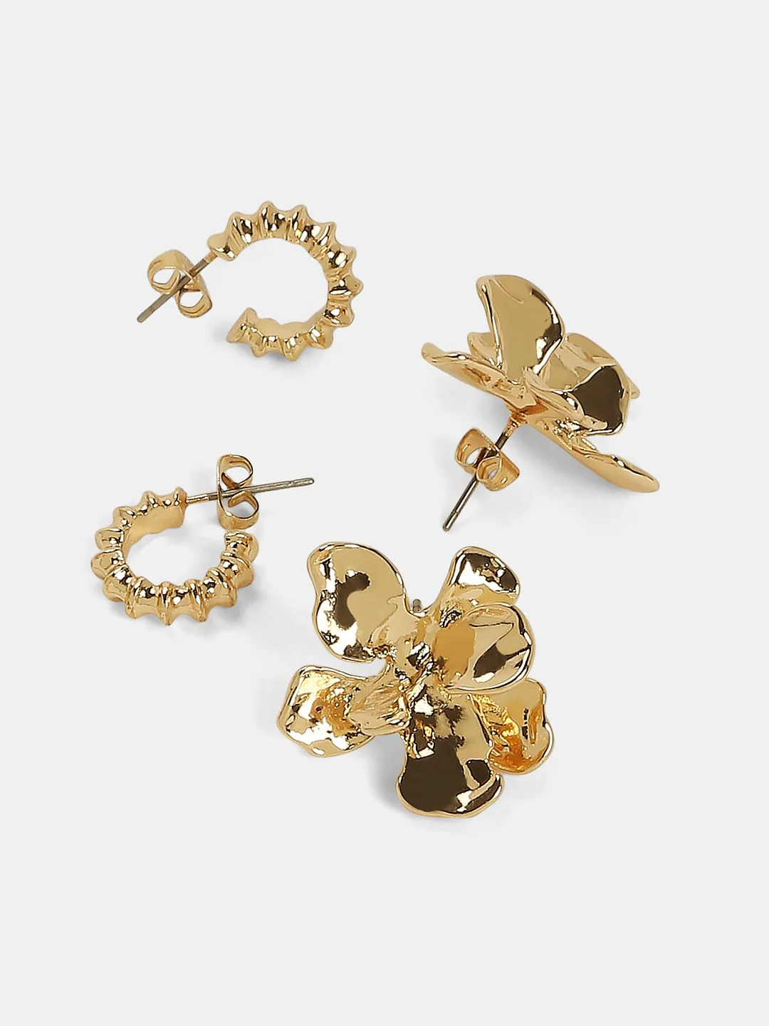 Pack Of 2 Golden Earrings - Image 3