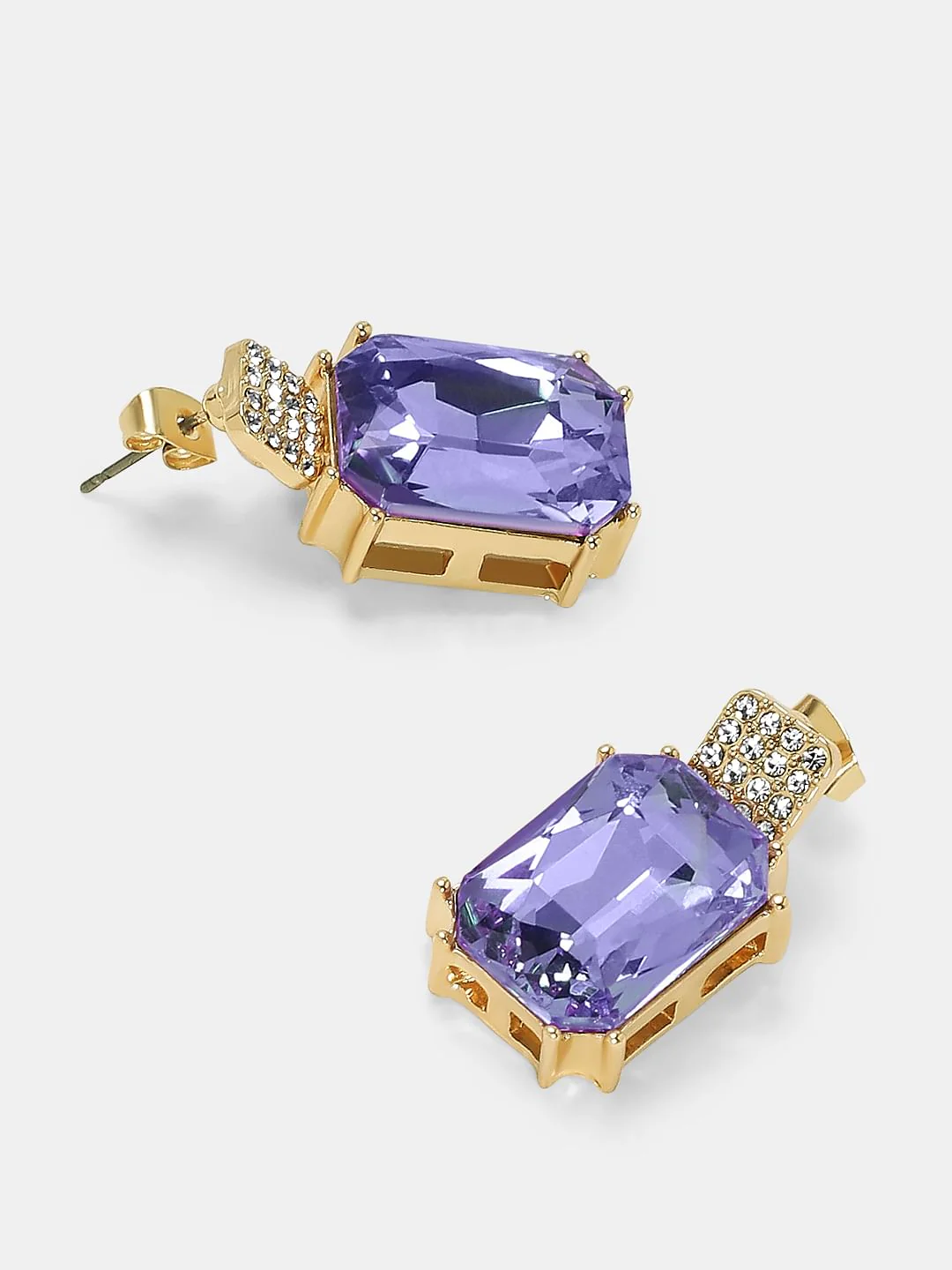 Purple Square Shaped Earrings - Image 3