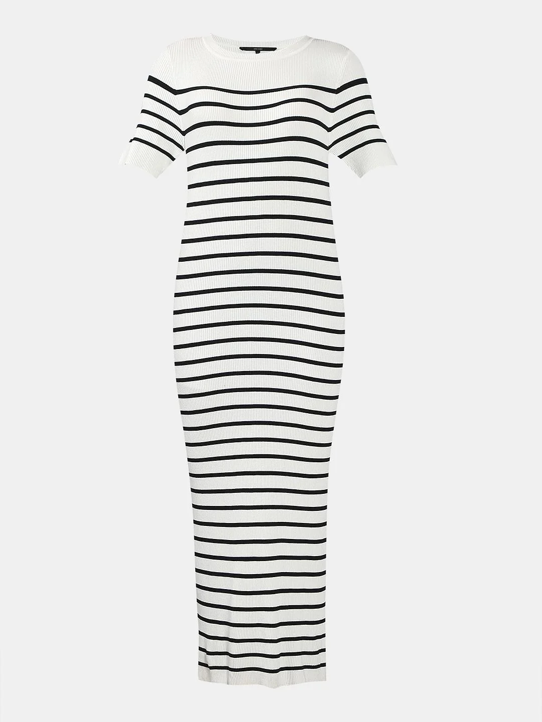 White Striped Ankle Length Dress - Image 7