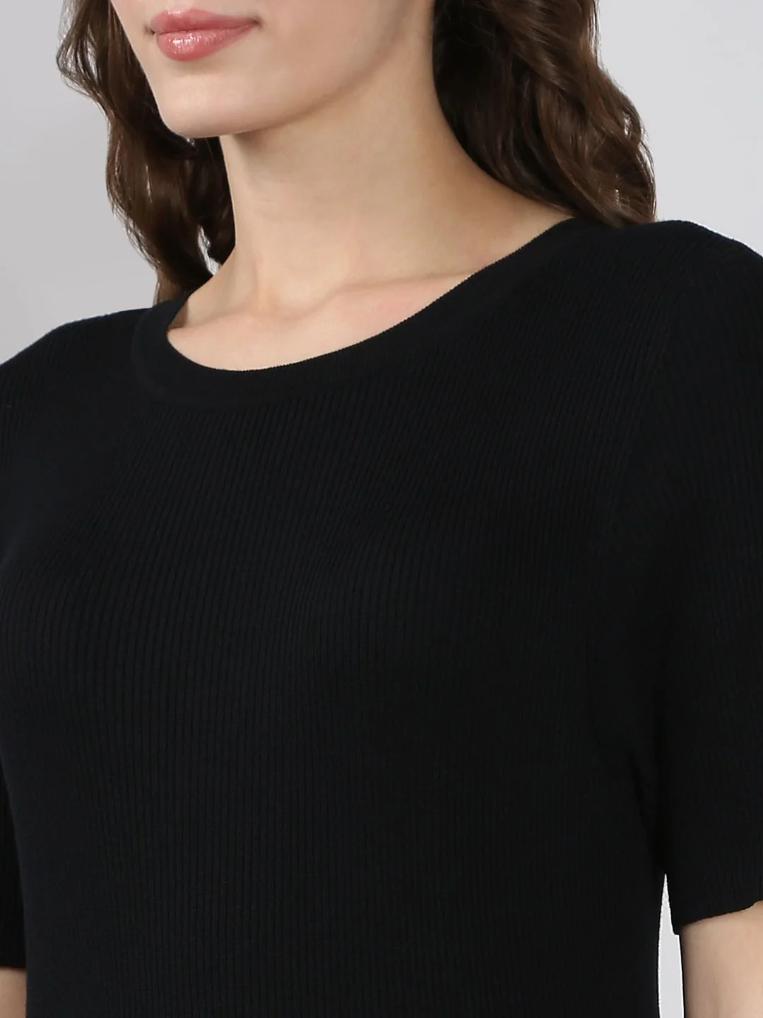 Black Ankle Length Bodycon Dress - Image 6