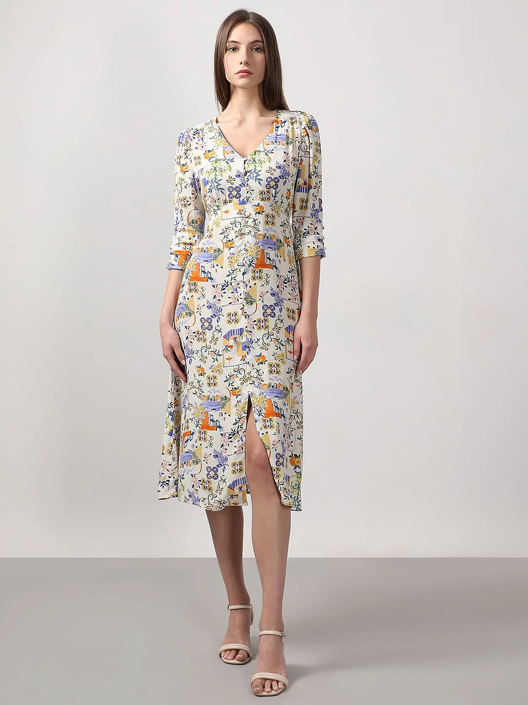 Off-White Printed Midi Dress - Image 2