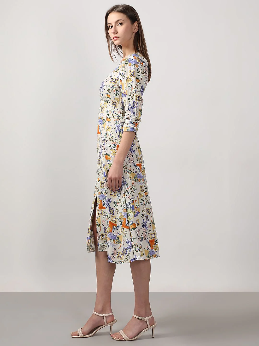 Off-White Printed Midi Dress - Image 3