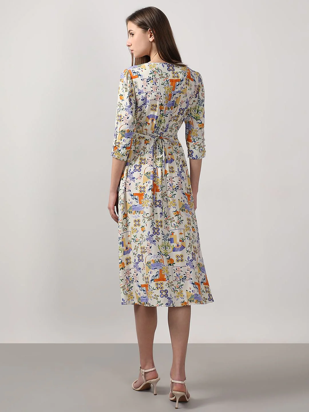 Off-White Printed Midi Dress - Image 4