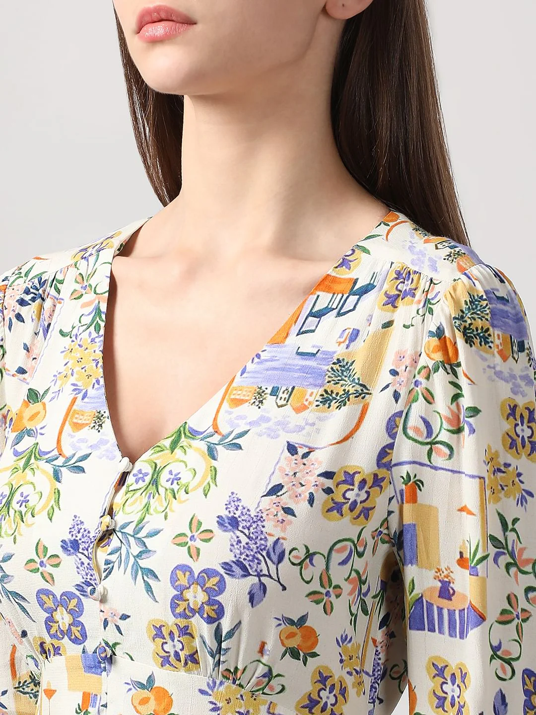 Off-White Printed Midi Dress - Image 6