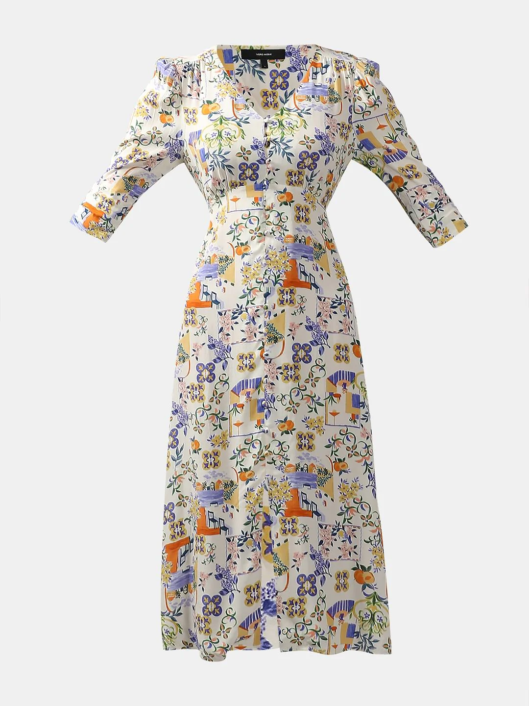 Off-White Printed Midi Dress - Image 7