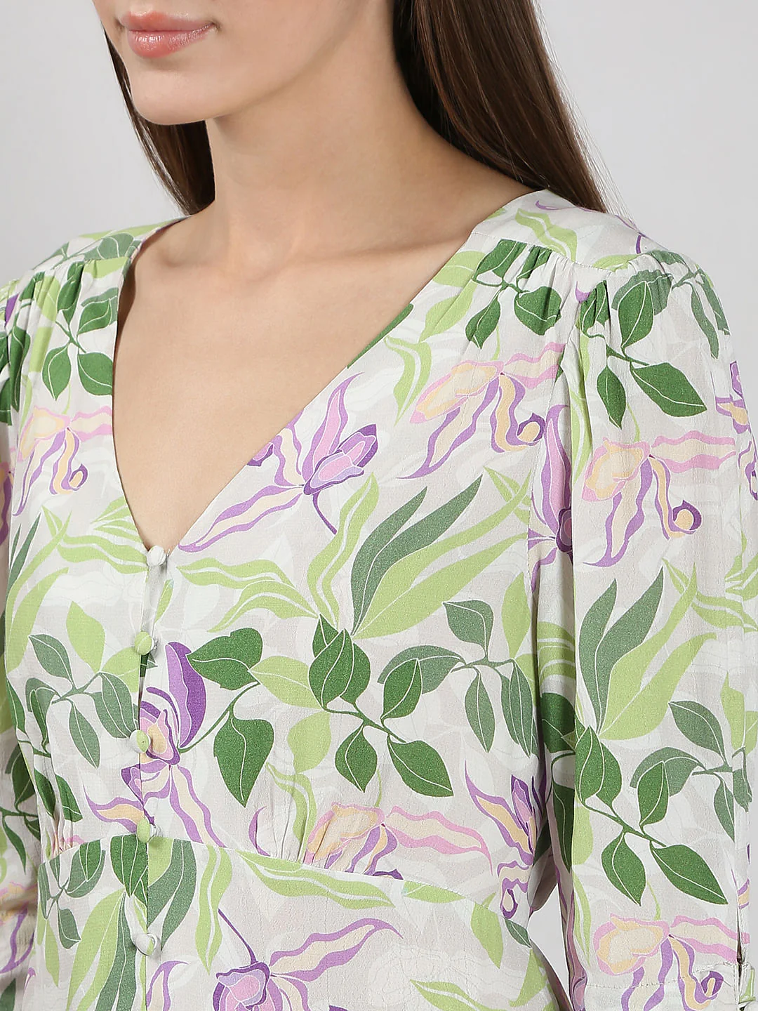 White Printed Midi Dress - Image 6