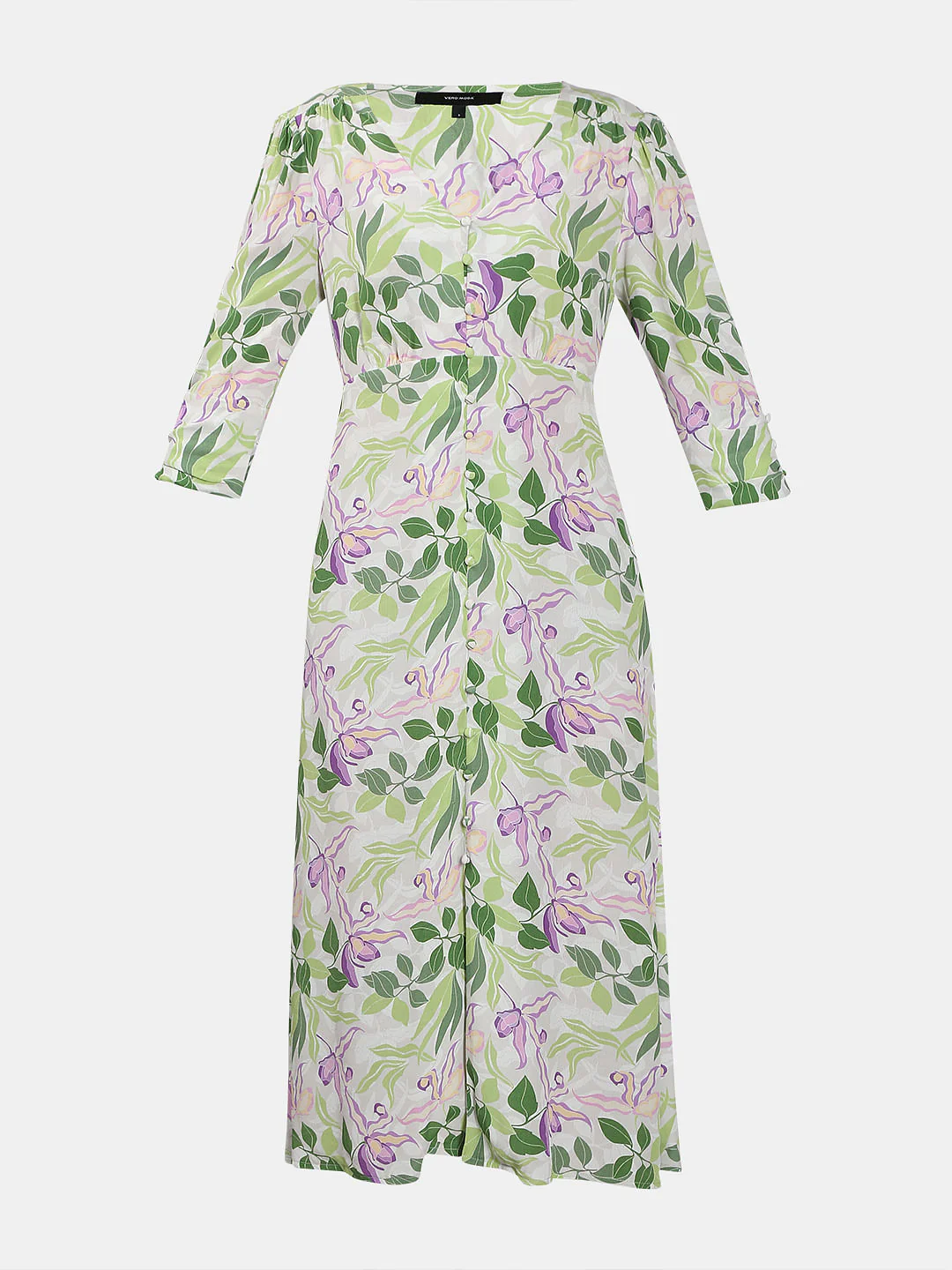 White Printed Midi Dress - Image 7