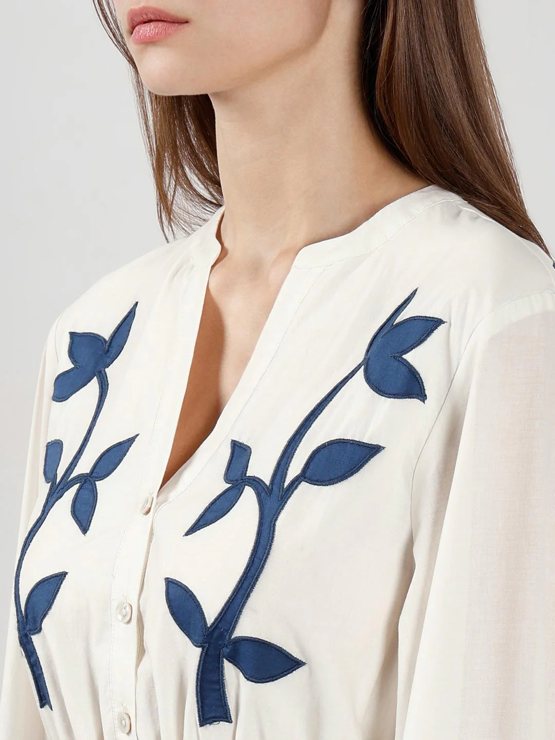 Vero Moda off-White Floral Cotton Midi Dress - Image 6